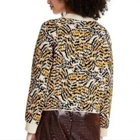 Rachel Comey | Women's Animal Print Wool Blend Crewneck Sweater (Size XL) - Picture 12 of 12